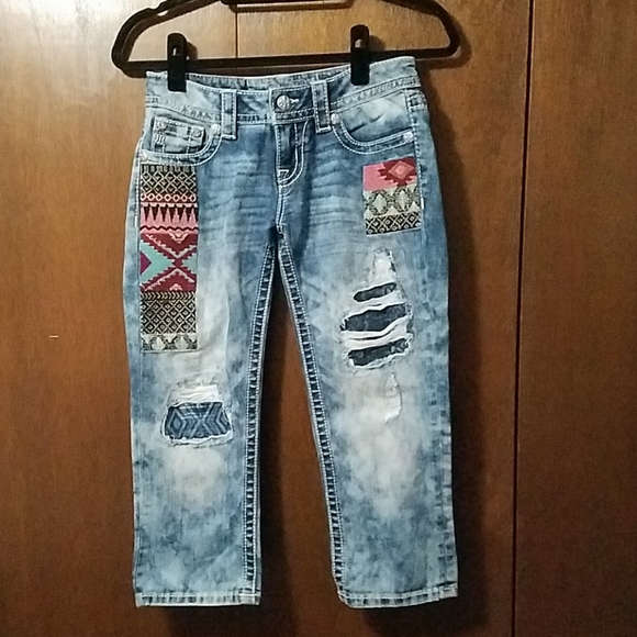 Miss Me Denim - Miss Me Colorful Capri 25